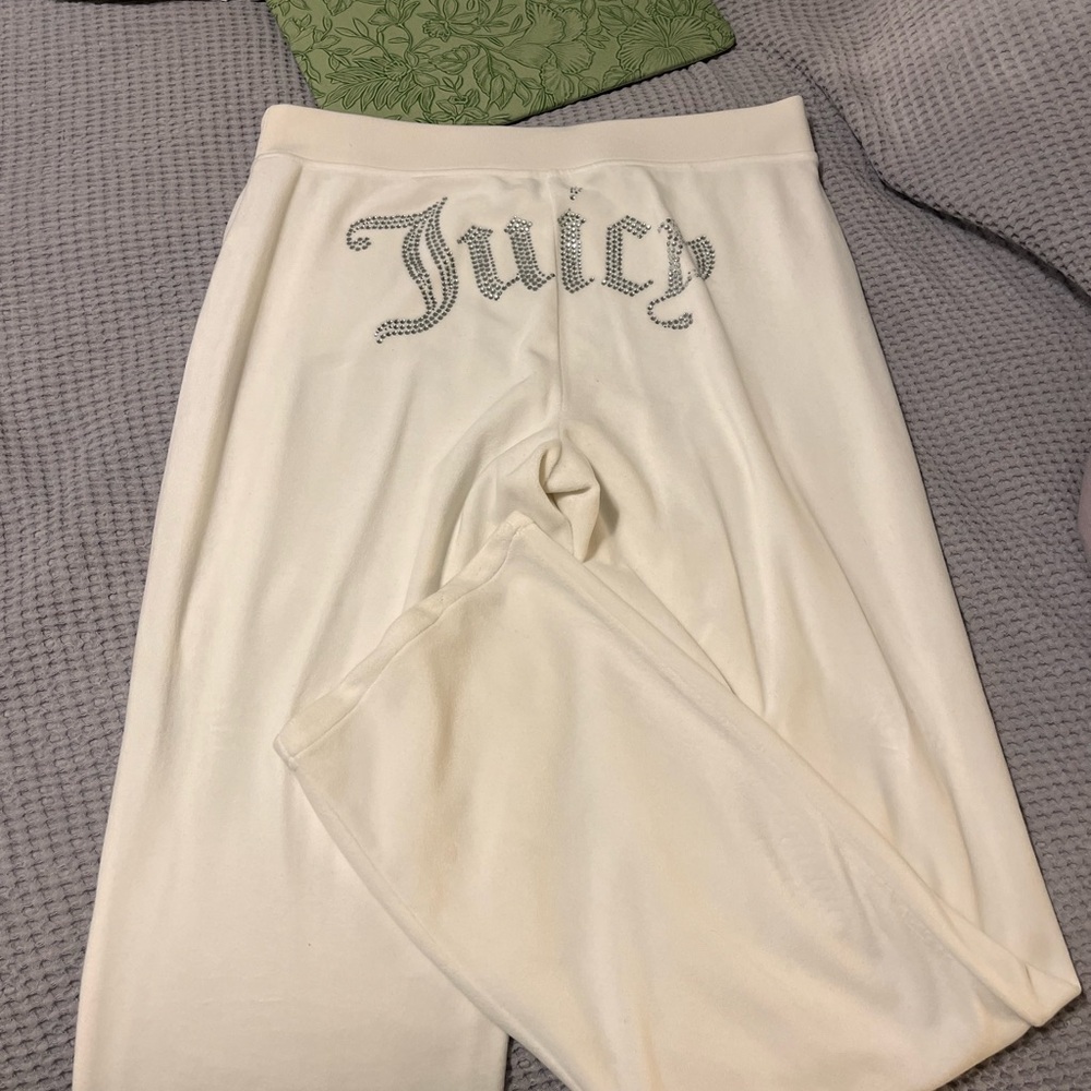 White Juicy Couture Velour Track Pant